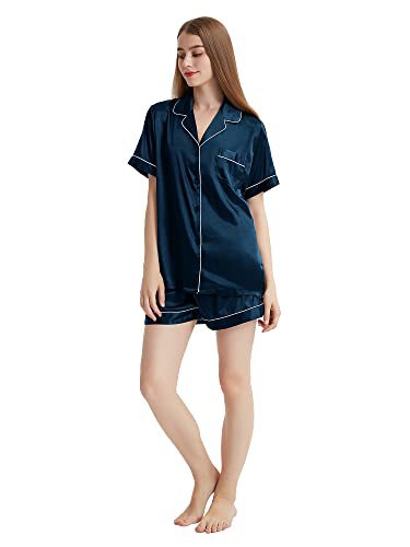 Women's Cuban Collar Short Sleeve Button Set