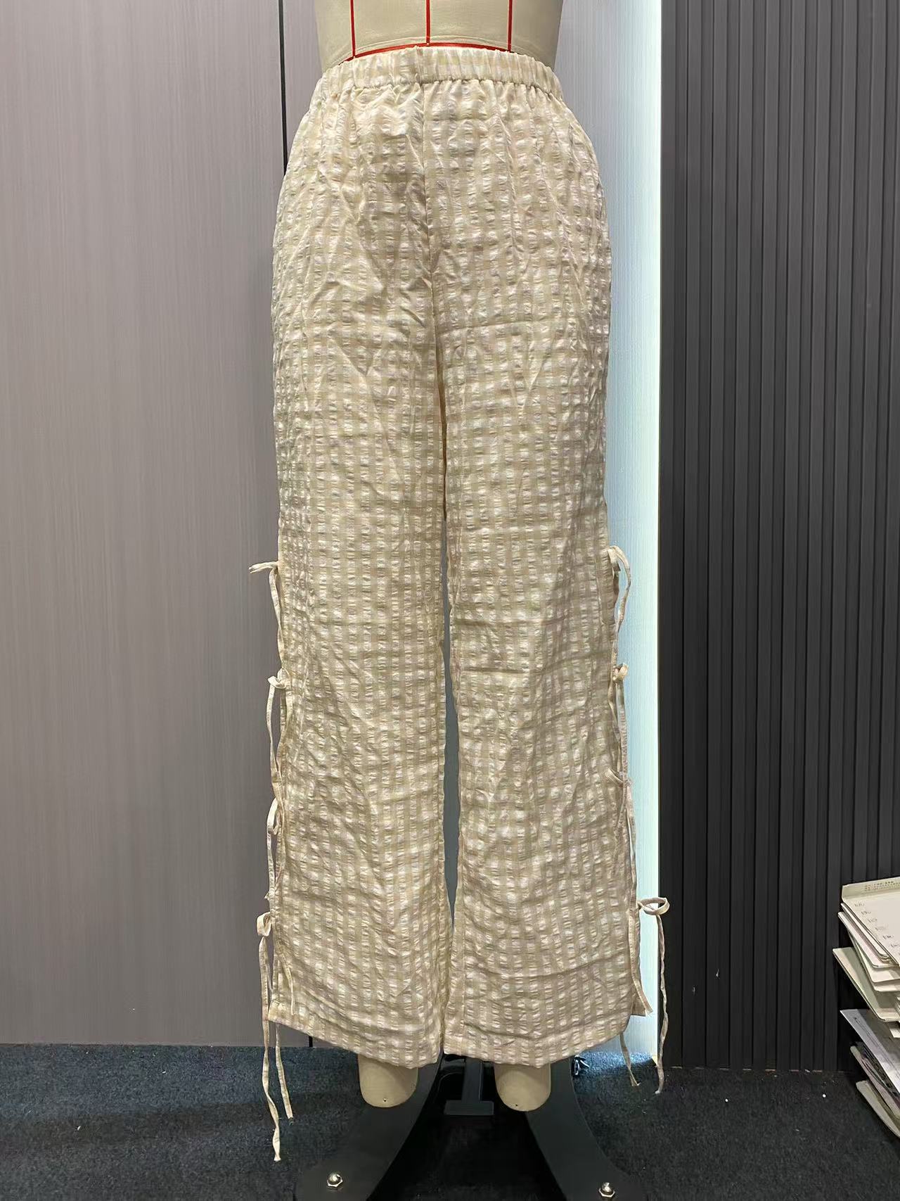Plaid Pajama Pants Women's Loose Drawstring Casual Lounge Bottoms