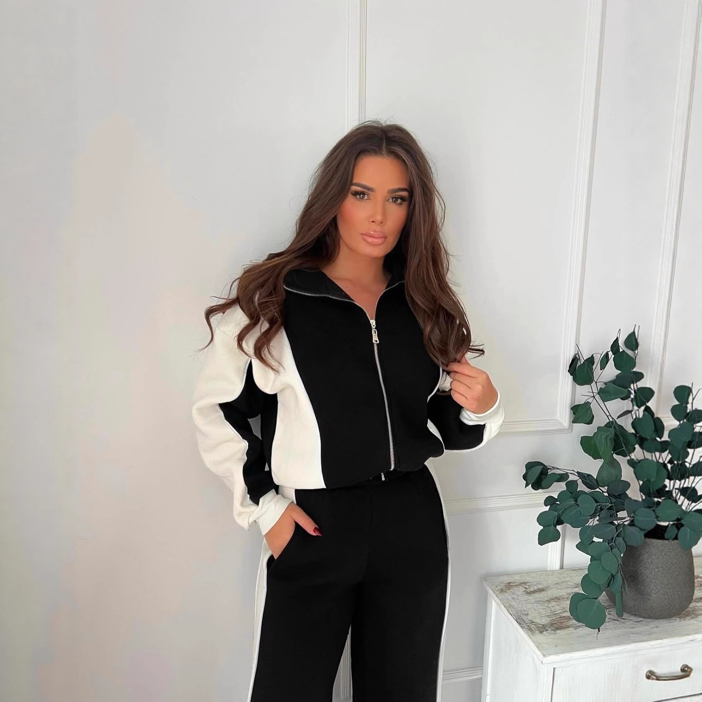 Women's Long Sleeve Casual Sports Two-Piece Set
