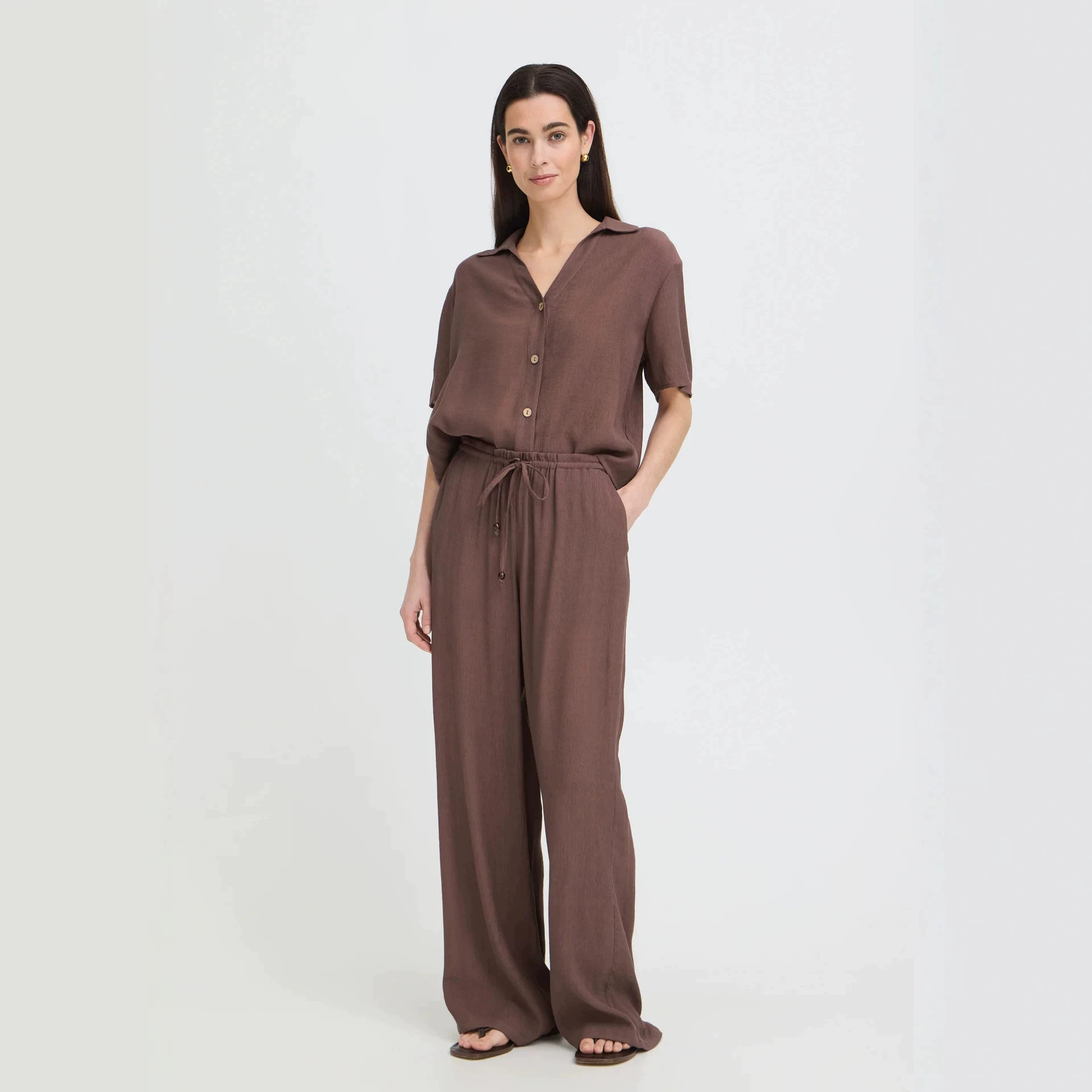 Women's V-Neck Short Sleeve Cardigan Top Set Casual Summer