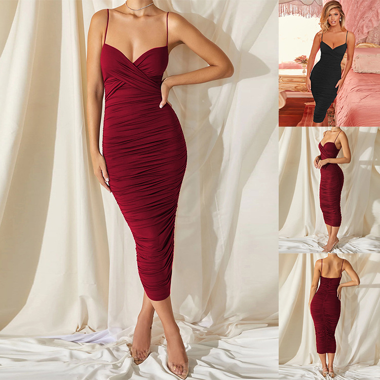 Sexy Open-Back Bodycon Cami Dress