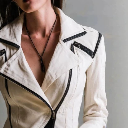 Asymmetric Zip Jacket Casual Fashion