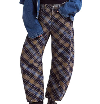 Women's Vintage Print Straight-Leg Casual Pants