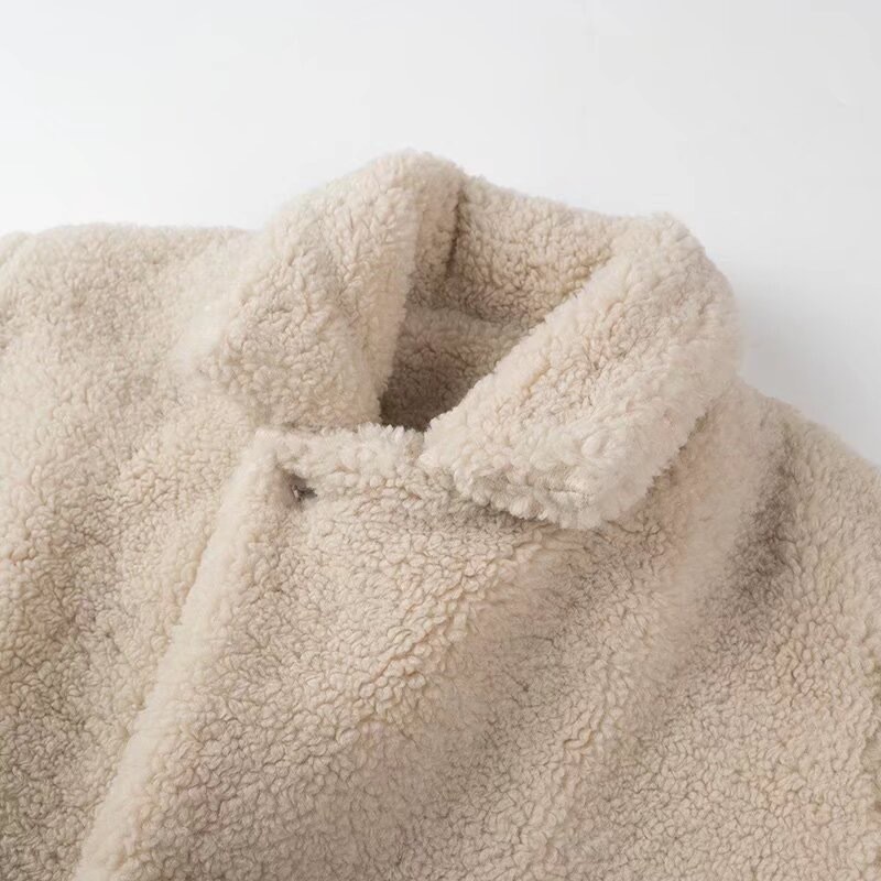 Faux Fur Coat with Lapel Collar
