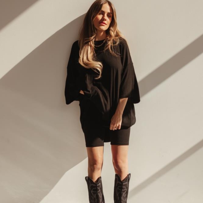 Women's Loose-Fit Short-Sleeve T-Shirt and Shorts Set, Casual Loungewear