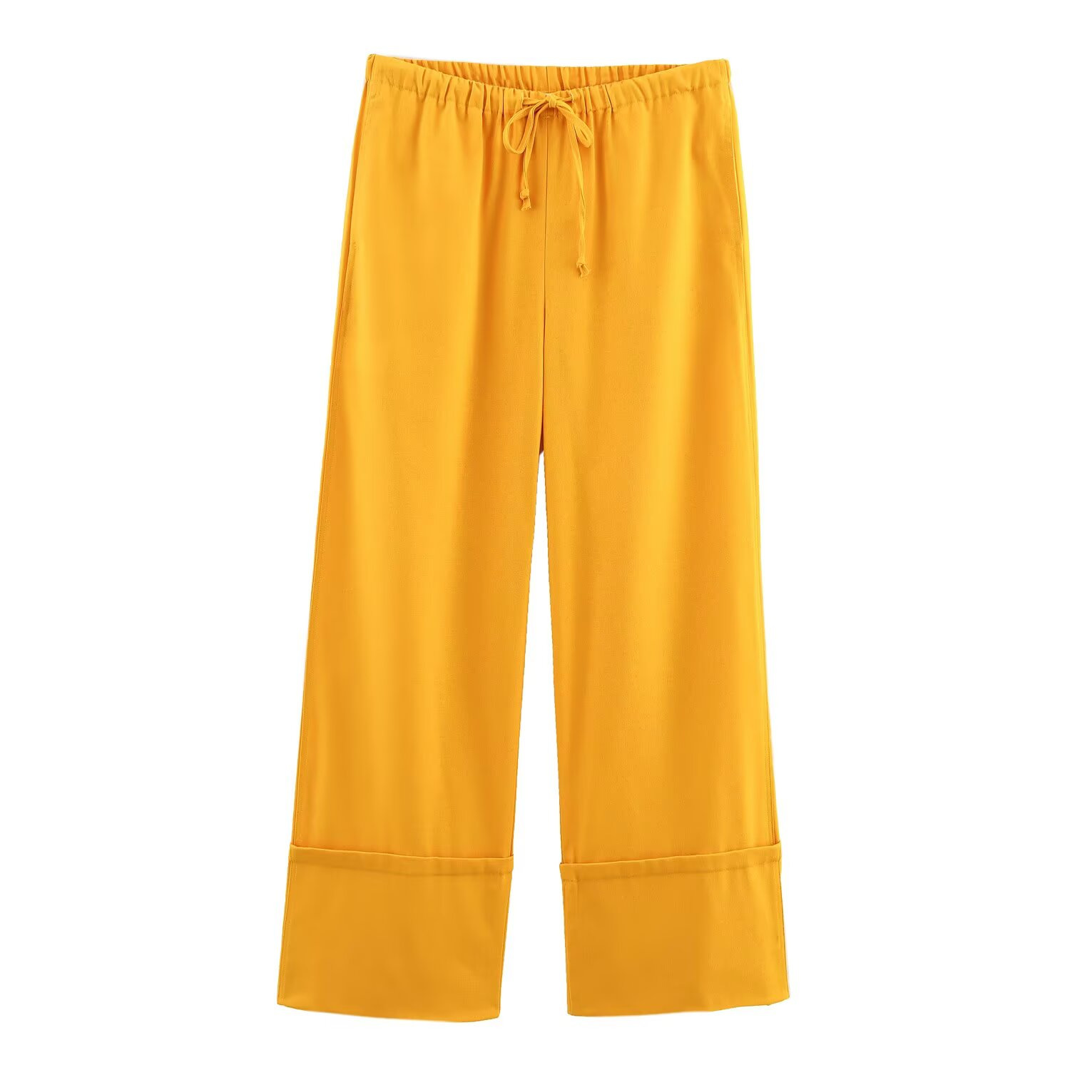 Women's Long Sleeve Shirt & Wide-Leg Straight Pants Set