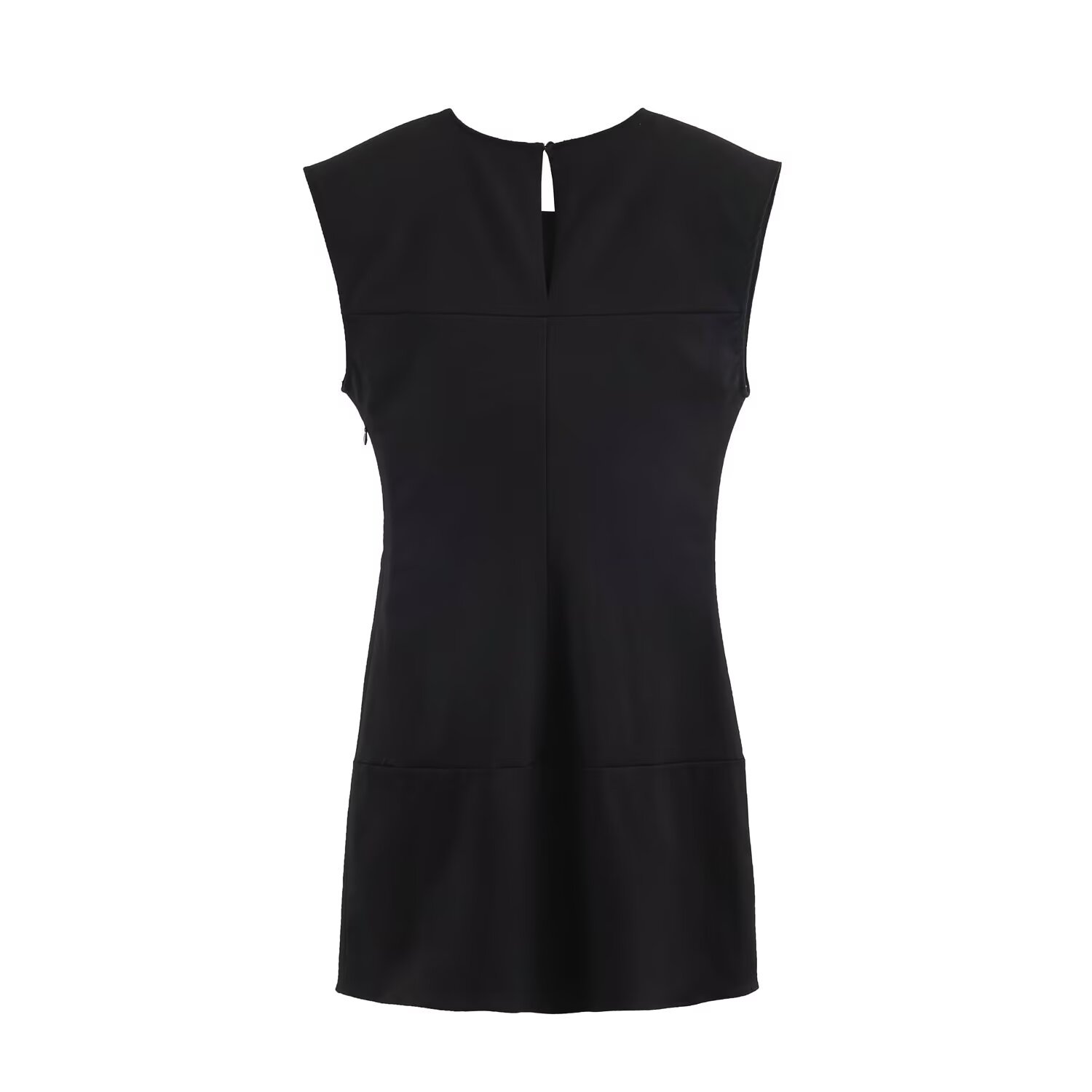 Women's Sleeveless Round Neck Long Sheath Dress Solid Color Slim Fit