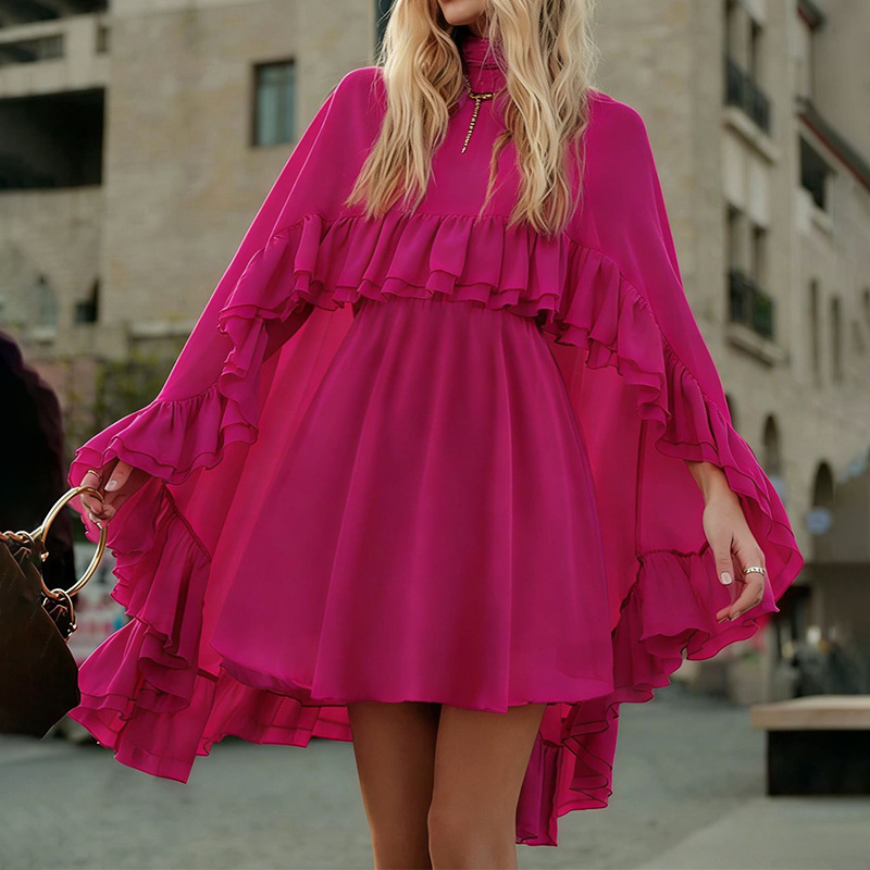 Elegant Solid Color Cami Dress Two-Piece Set