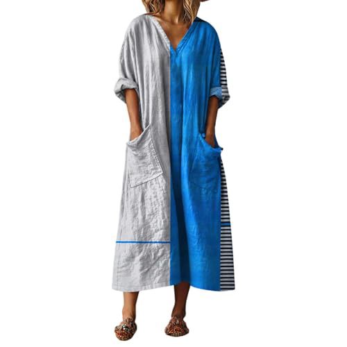 Women's V-Neck Boho A-Line Midi Dress