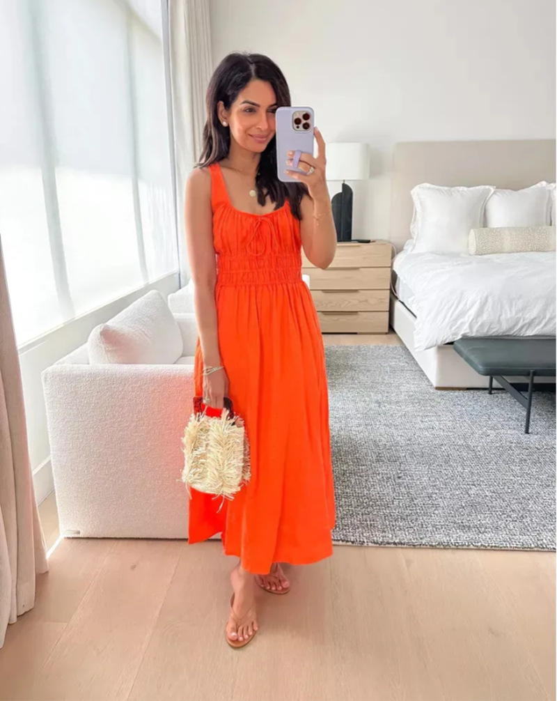 Women's Summer Sleeveless Solid Color Cami Dress