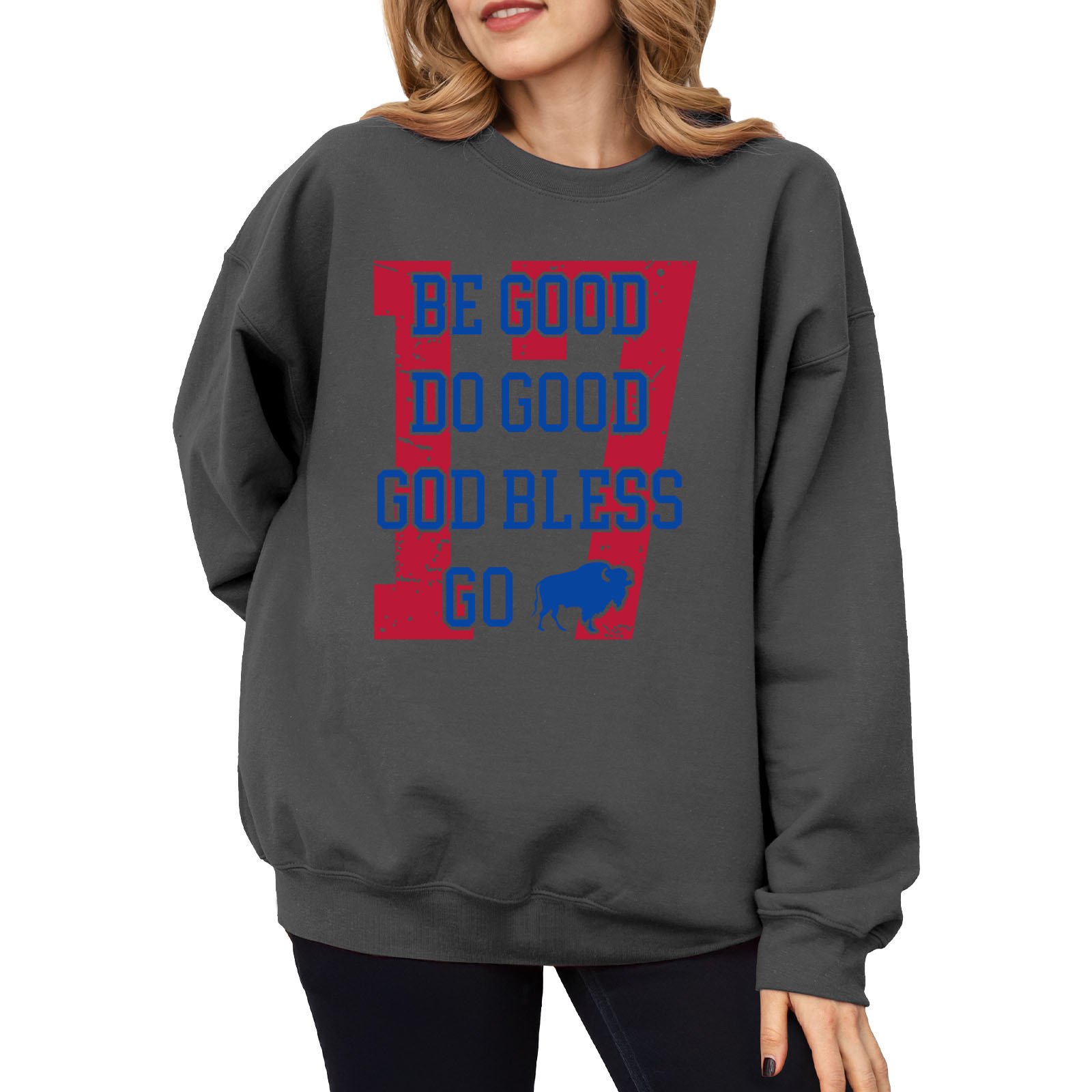 Women's Letter Print Crewneck Sweatshirt