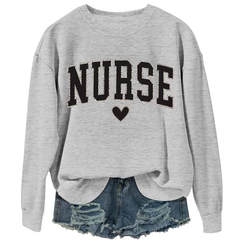 Nurse Heart Print Women's Crewneck Sweatshirt