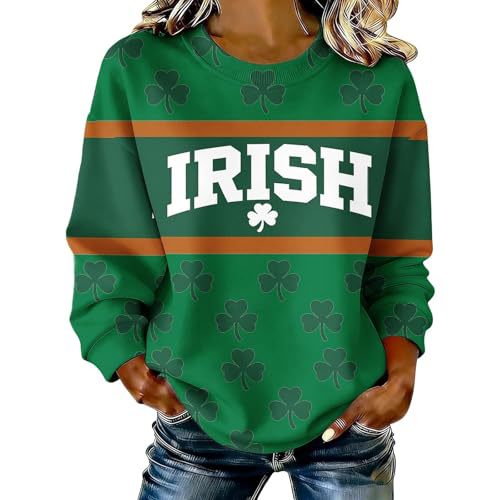 Women's Clover Print Casual Hoodie