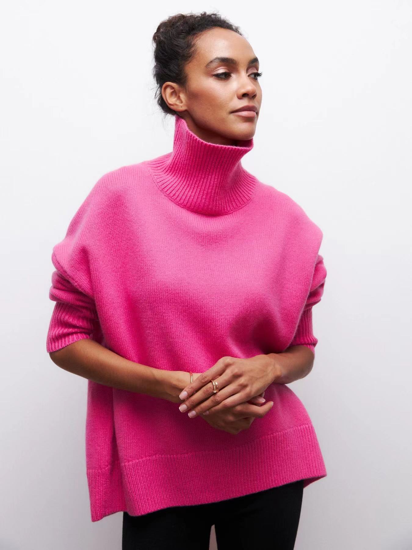 Women's Loose Half-Turtleneck Sweater