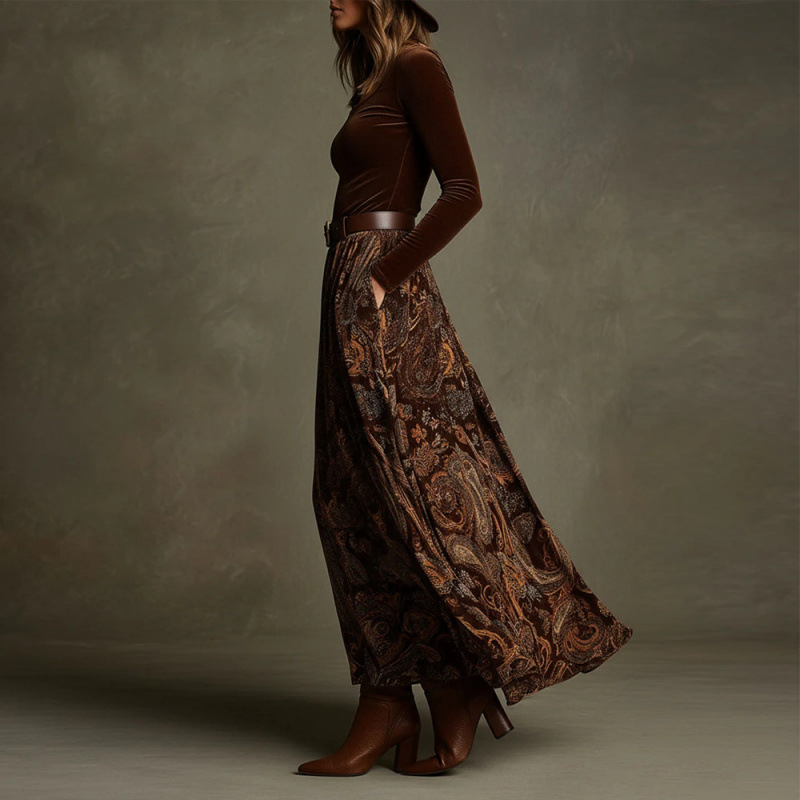 Solid Print Slimming Long Sleeve Maxi Dress