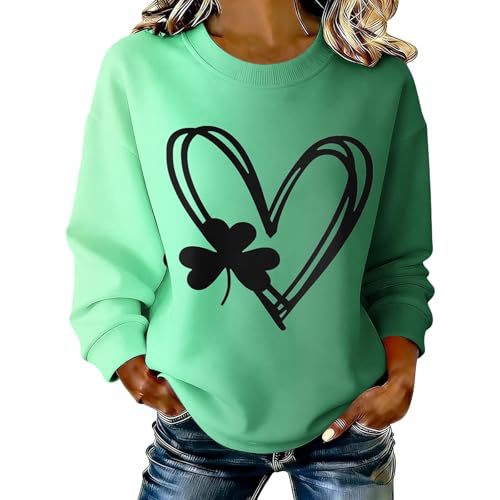 Women's Clover Print Casual Hoodie