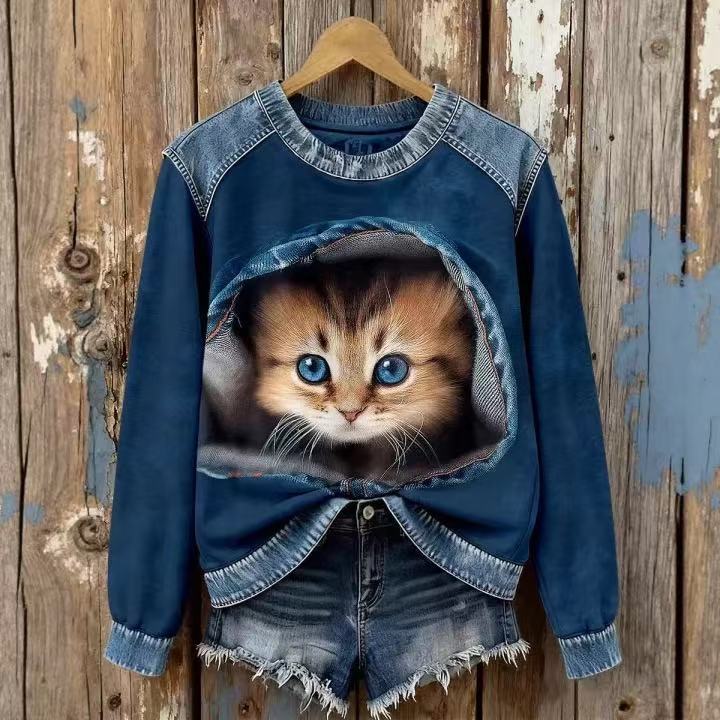 Women's Christmas Animal Print Sweatshirt