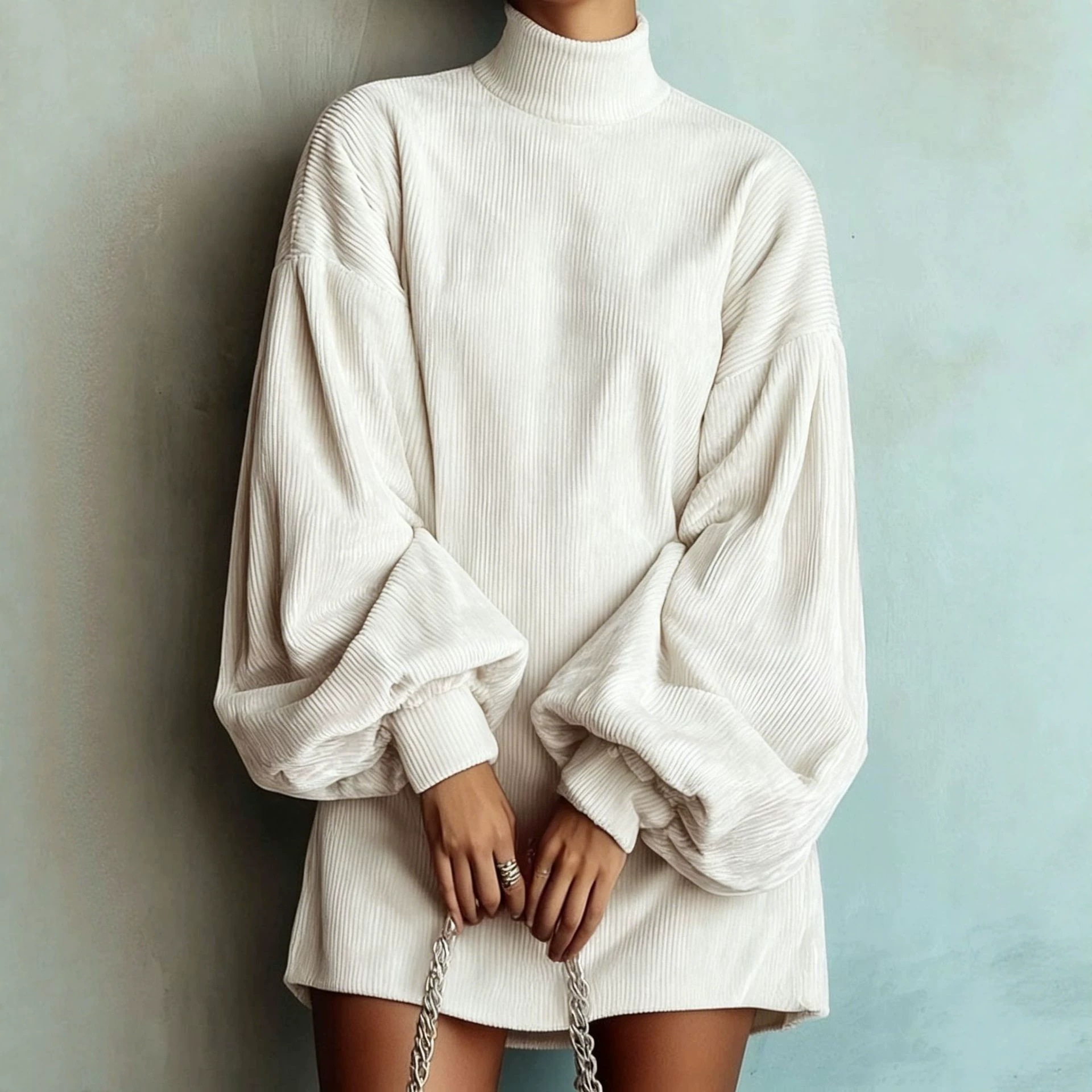 Women's Loose Lantern Sleeve A-Line Dress