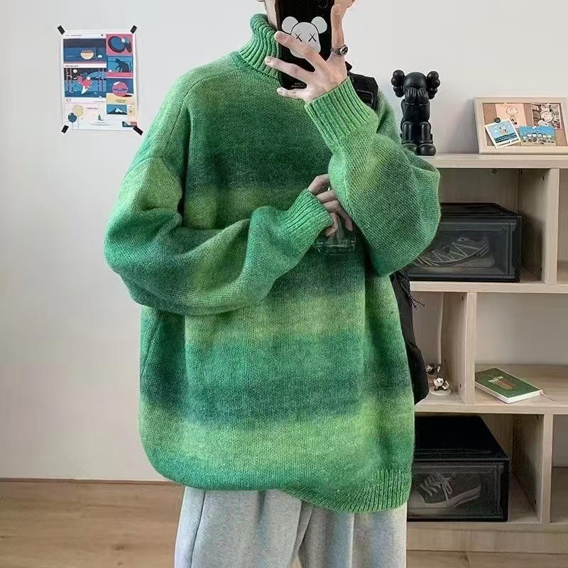 Trendy Color-Block Lazy Style Women's Sweater