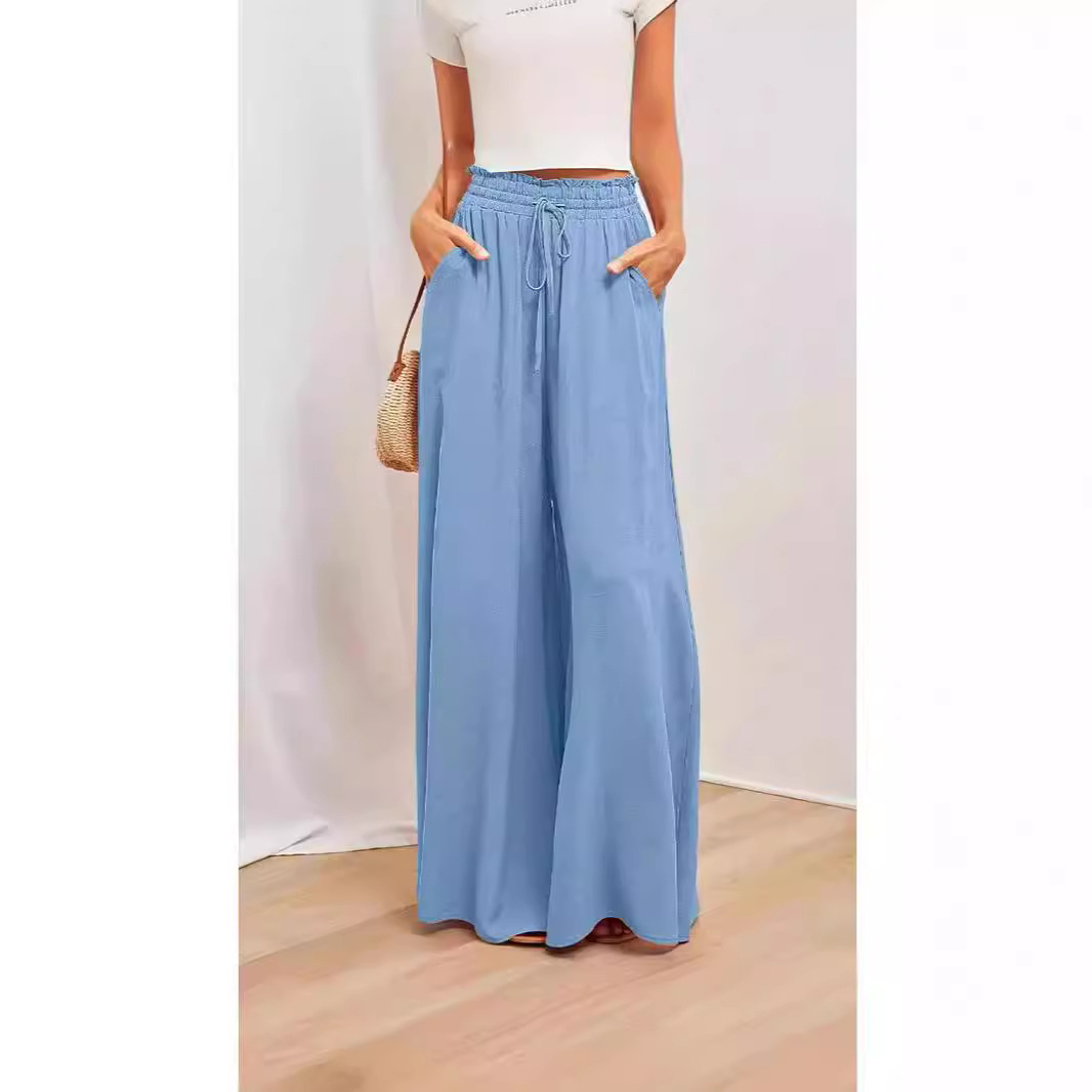 Women's Casual Wide-Leg Loose High-Waist Long Pants