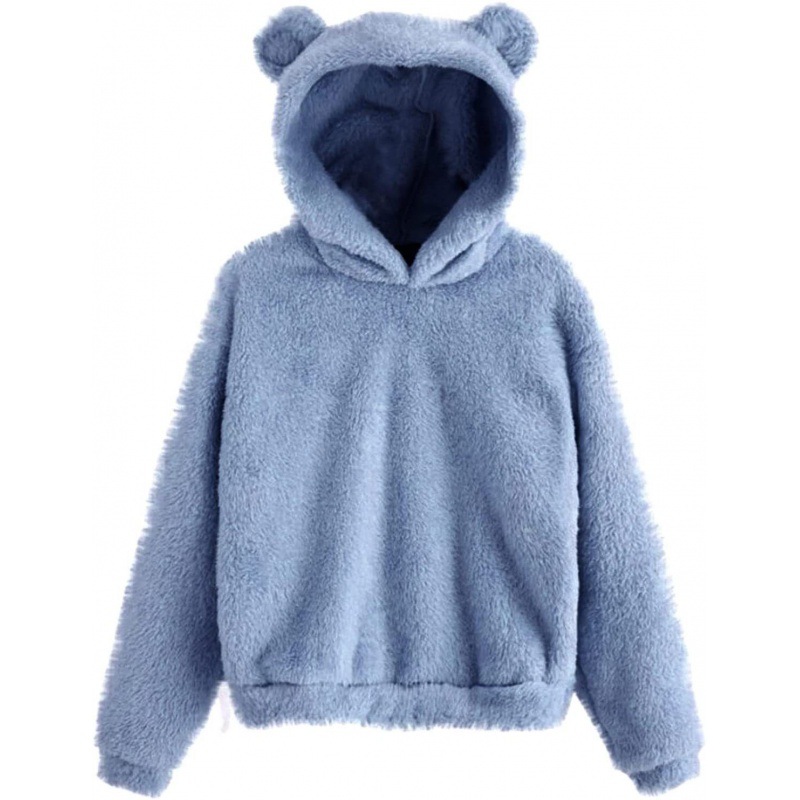 2023 New Fall/Winter Fleece Bunny Ear Hooded Warm Sweater Hoodie for AliExpress, eBay, Amazon Europe & America