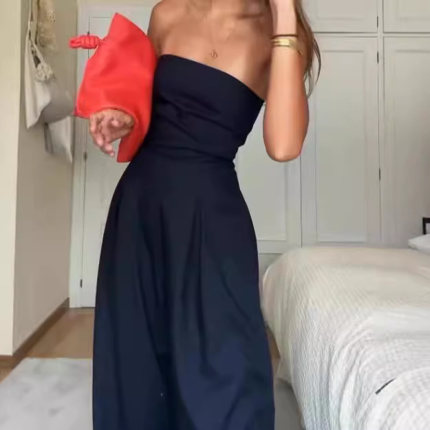 Women's Sexy Slim-Fit Wrap-Style Long Jumpsuit