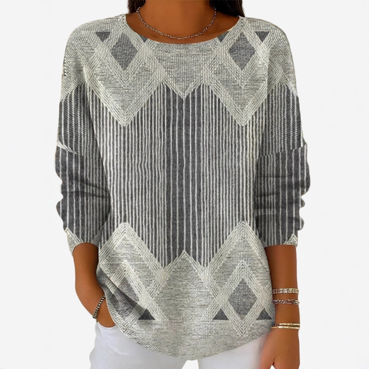 Women's Ancient Tribal Mystic Print Crewneck Sweatshirt