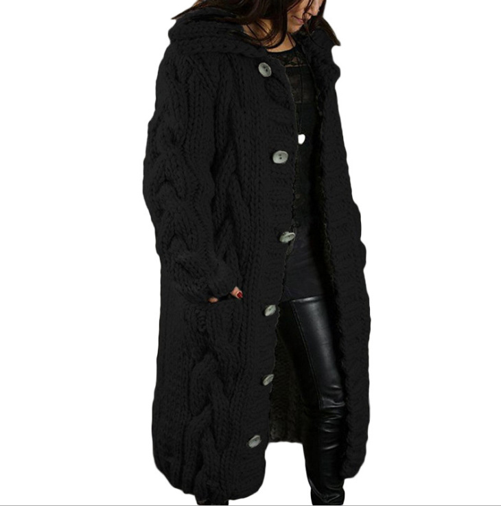 Women's Plus Size Open Front Cardigan Sweater with Pockets