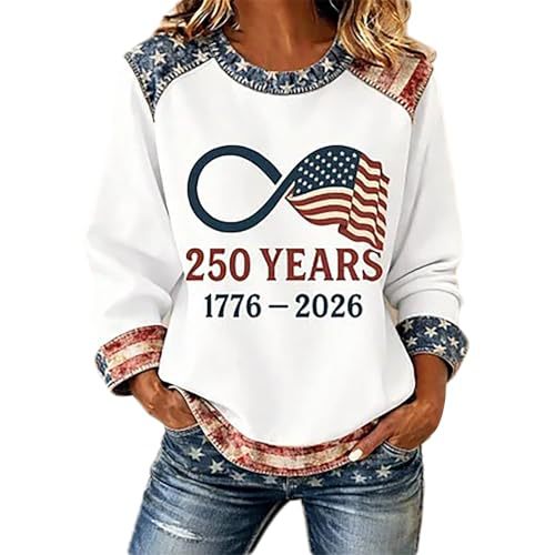 Women's USA Flag Star Print Sweatshirt