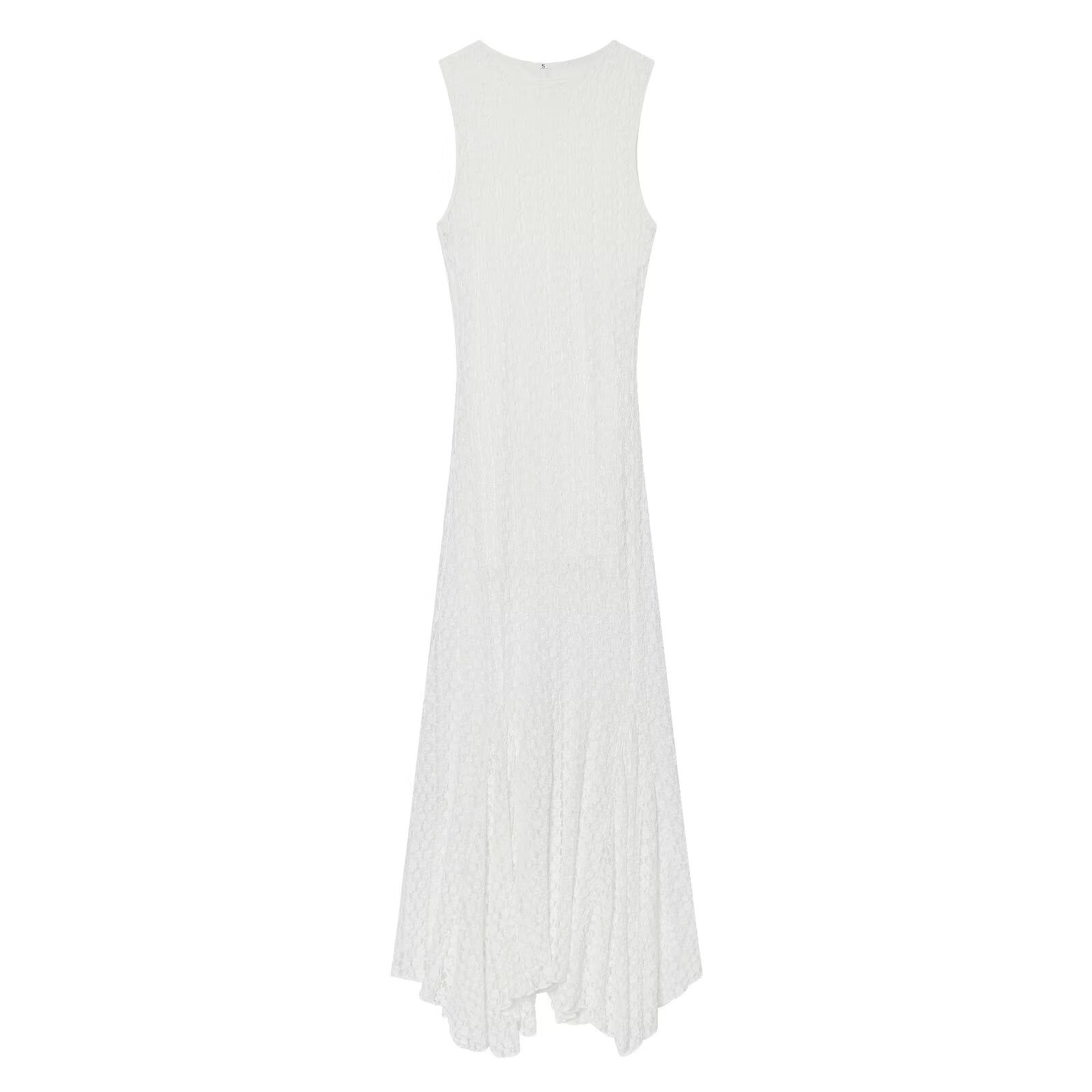 Women's Sleeveless A-Line Maxi Dress Solid Color Lapel Collar