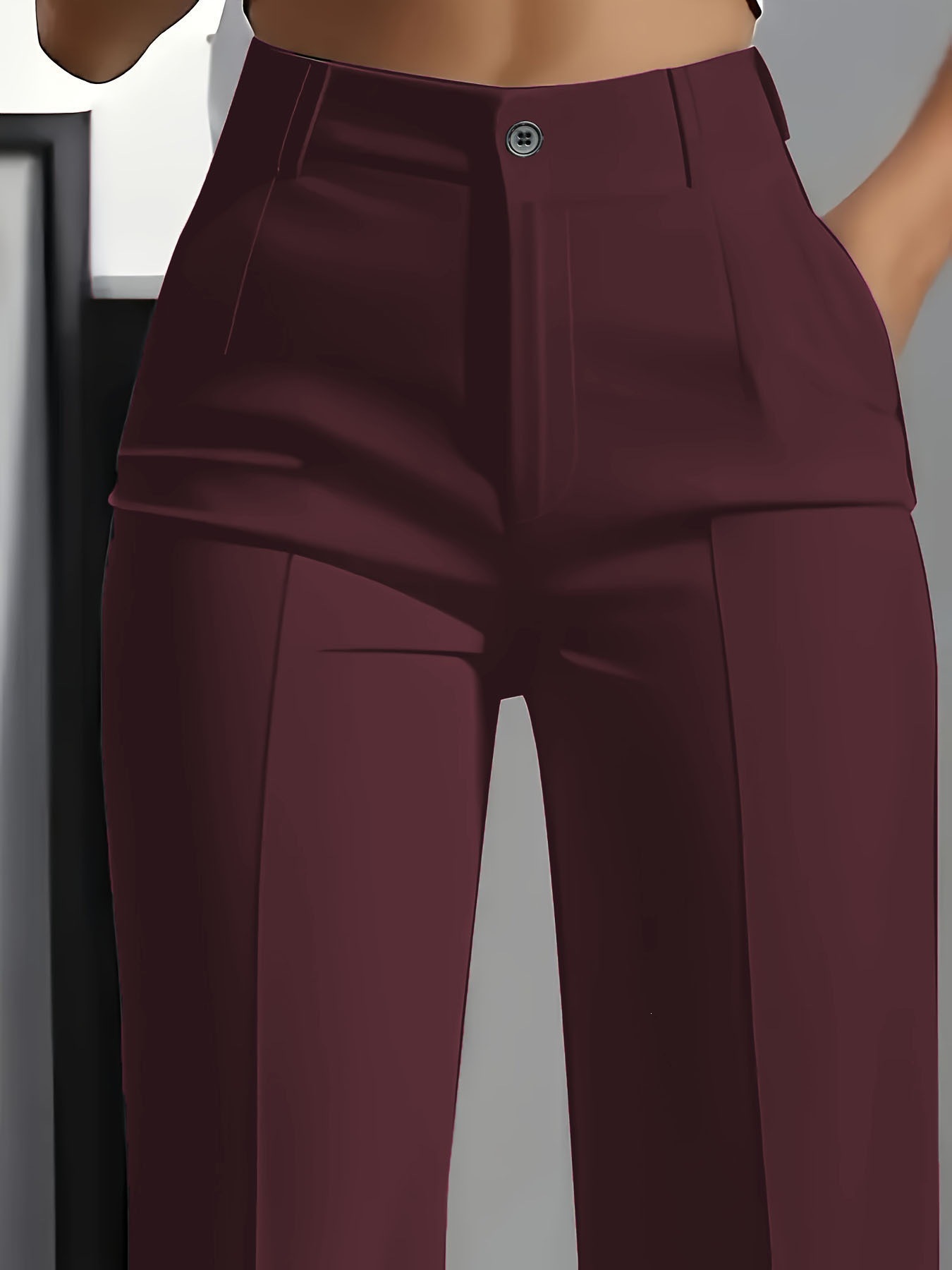 High-Waist Straight-Leg Wide-Leg Suit Pants for Women