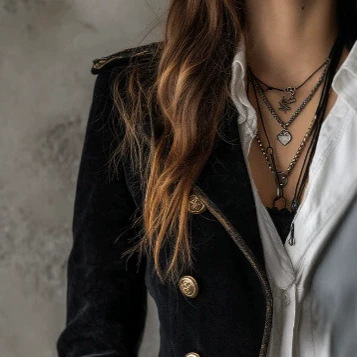 Retro Casual Black Blazer