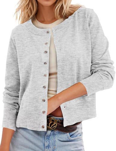 Women's Polka Dot Print Button Cardigan Sweater