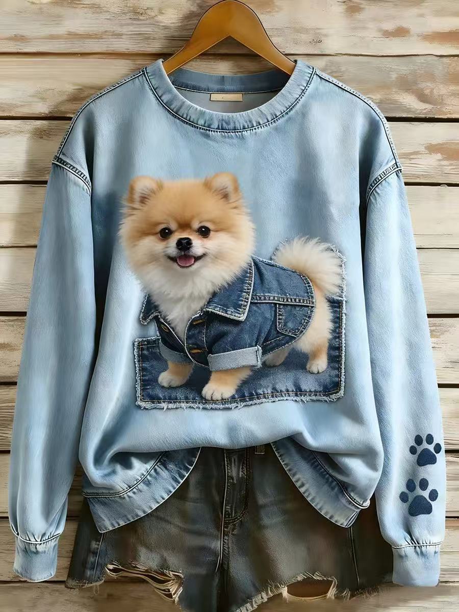 Women's Christmas Animal Print Sweatshirt