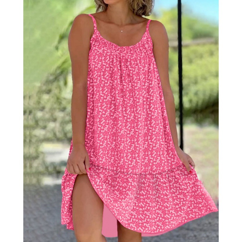 Floral Print Sleeveless Maxi Dress Plus Size S-5XL