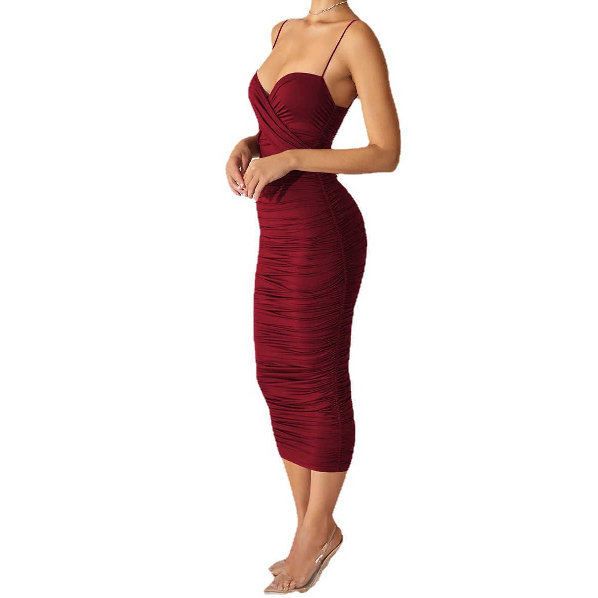 Sexy Open-Back Bodycon Cami Dress