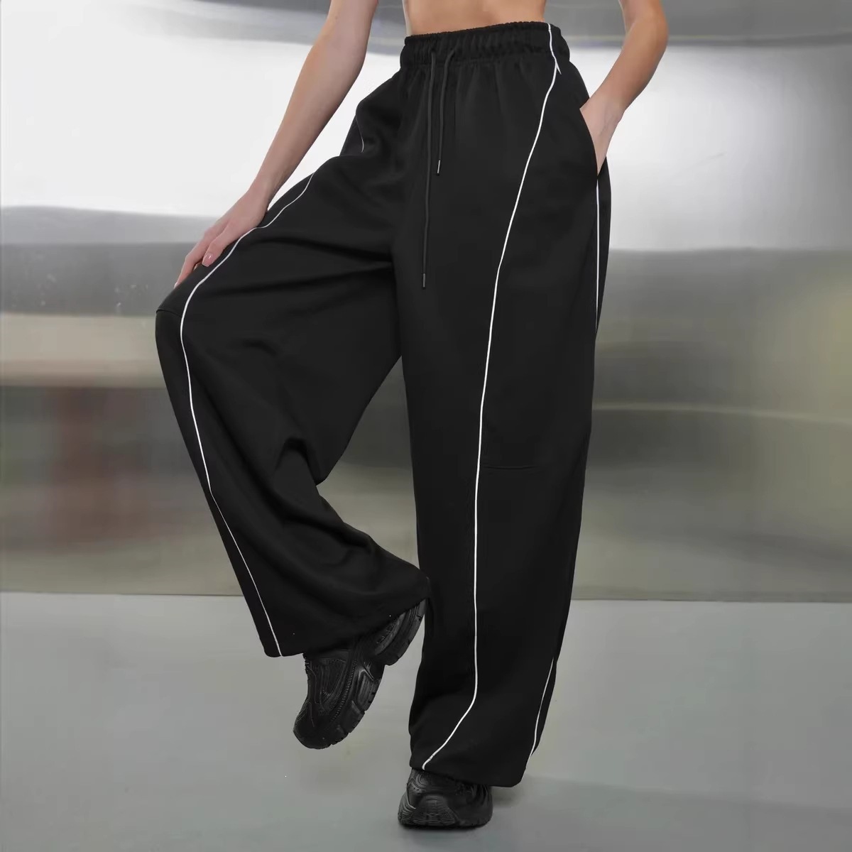 Women's Y2K Streetwear Drawstring Wide-Leg Pants