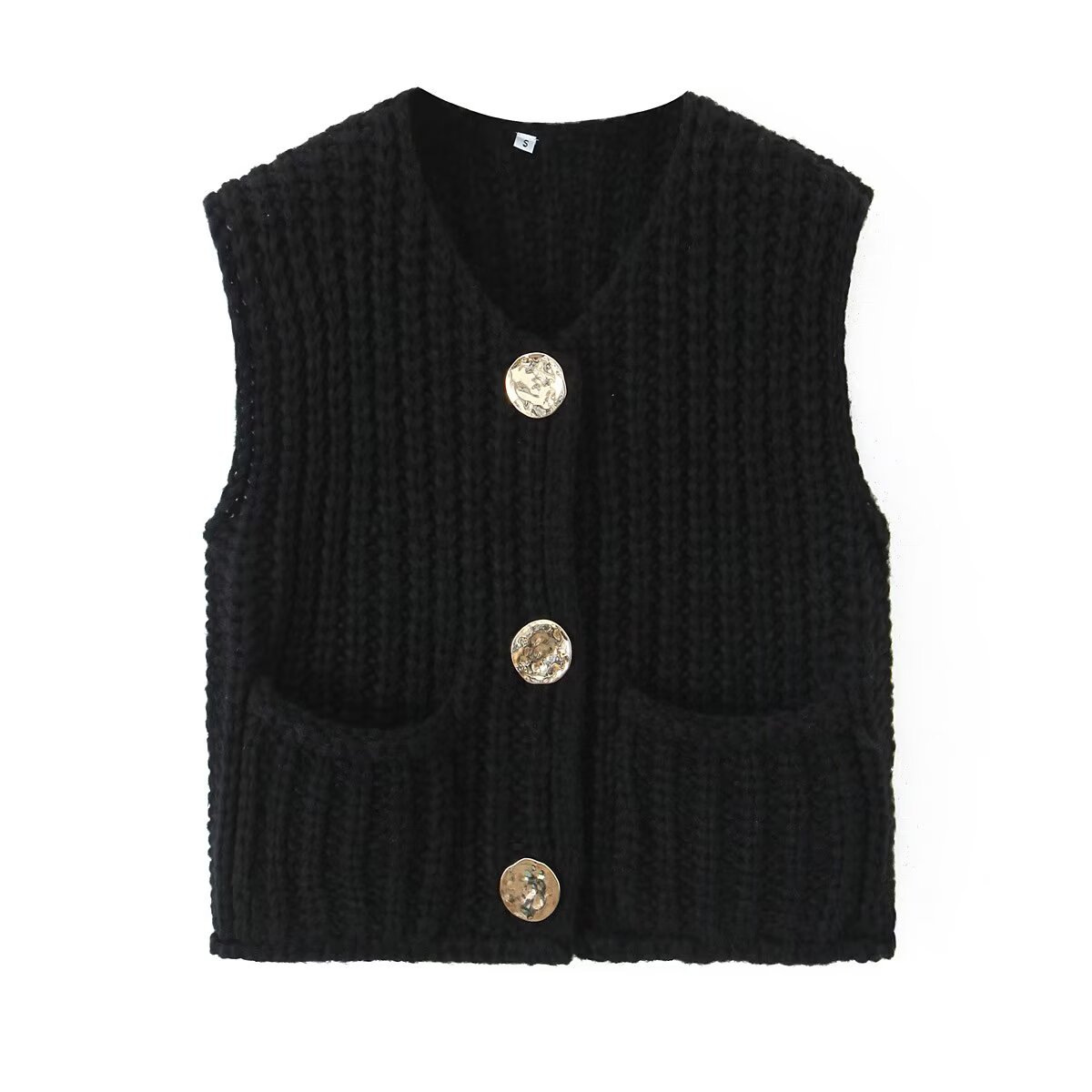 Women's Solid Color Sleeveless Knit Vest