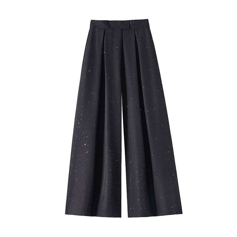 Sequin Wide-Leg High-Waist Long Pants for Women