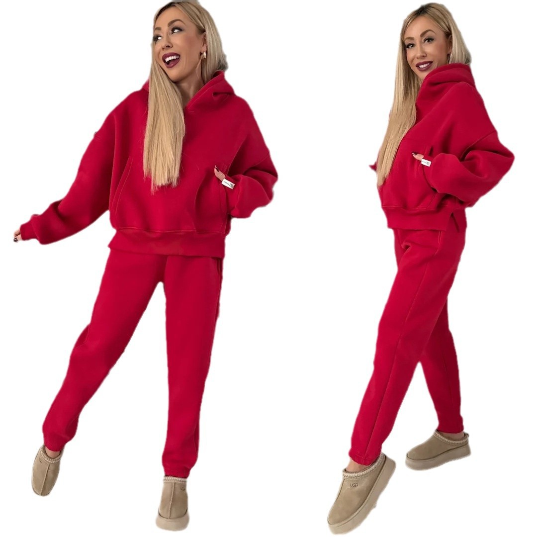 Women's Long Sleeve Hoodie and Jogger Pants Two-Piece Set
