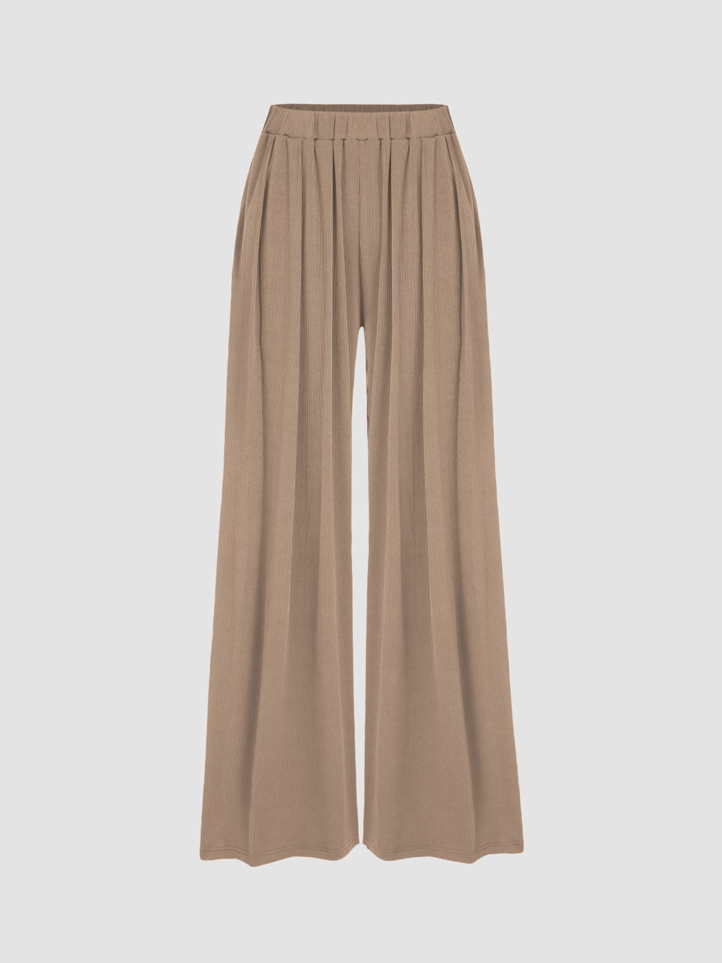 Women's Wide-Leg Stretch Elastic Waist Pants Plus Size Loose Casual