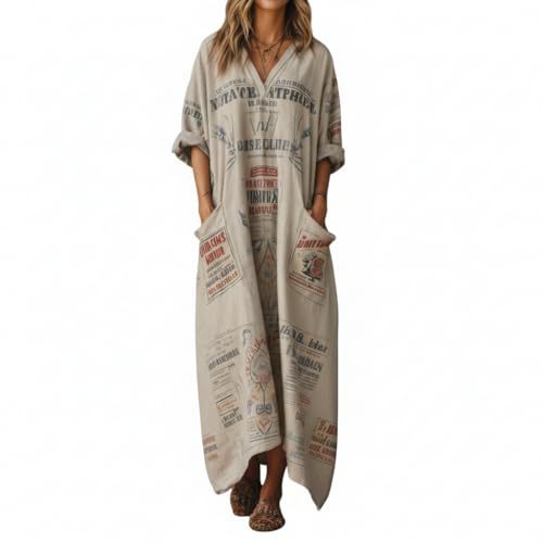 Women's Boho A-Line Midi Dress with 3D Print