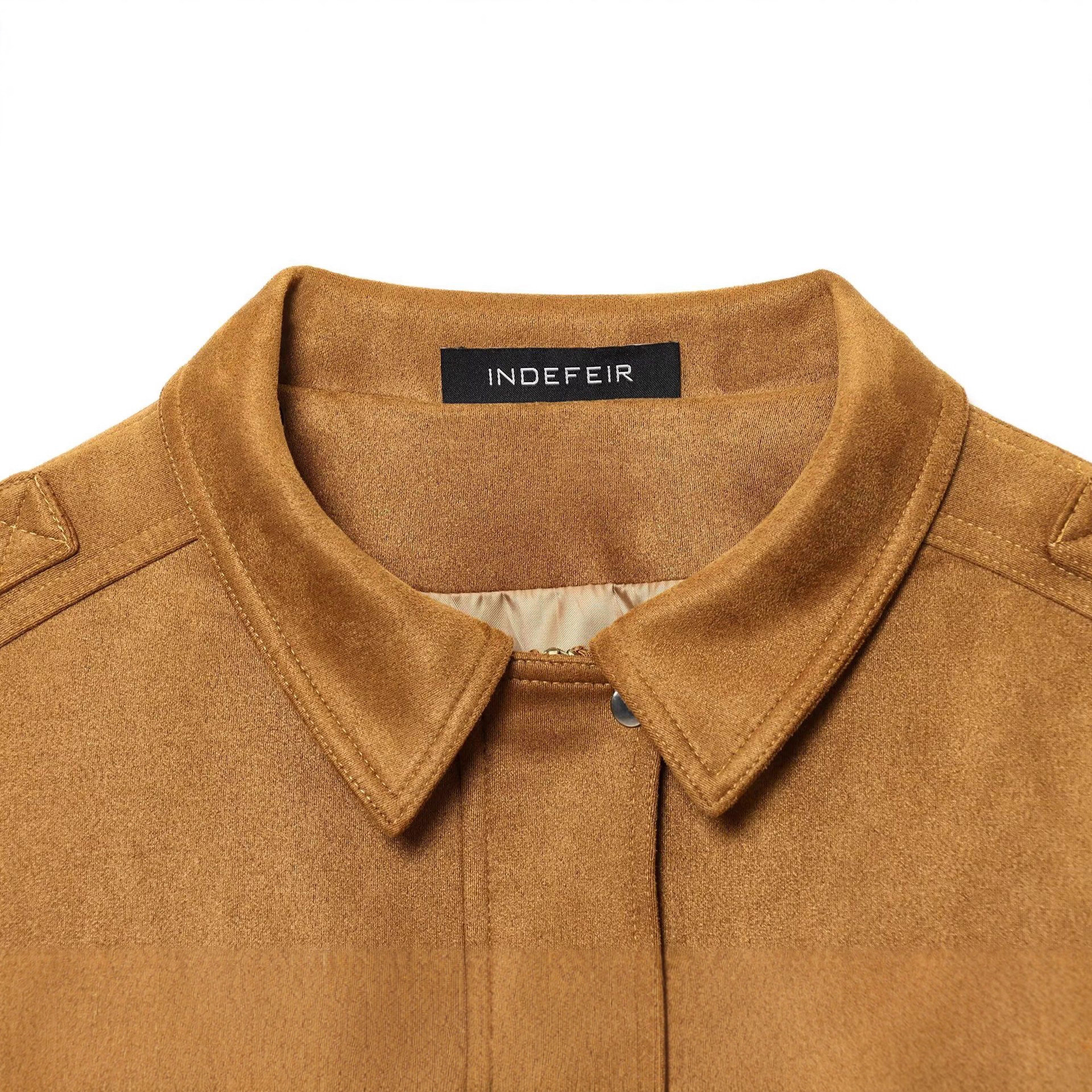 Women's Suede-Feel Loose Bomber Jacket