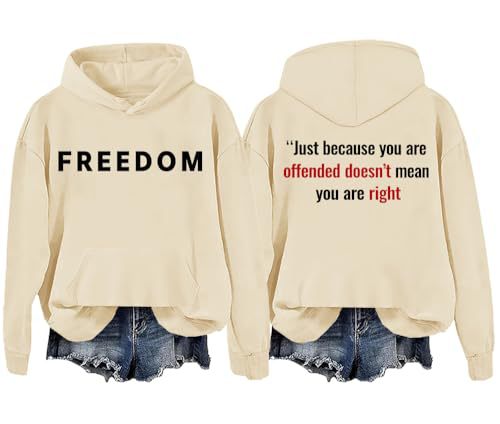 Freedom Patriotic Print Hoodie for Women