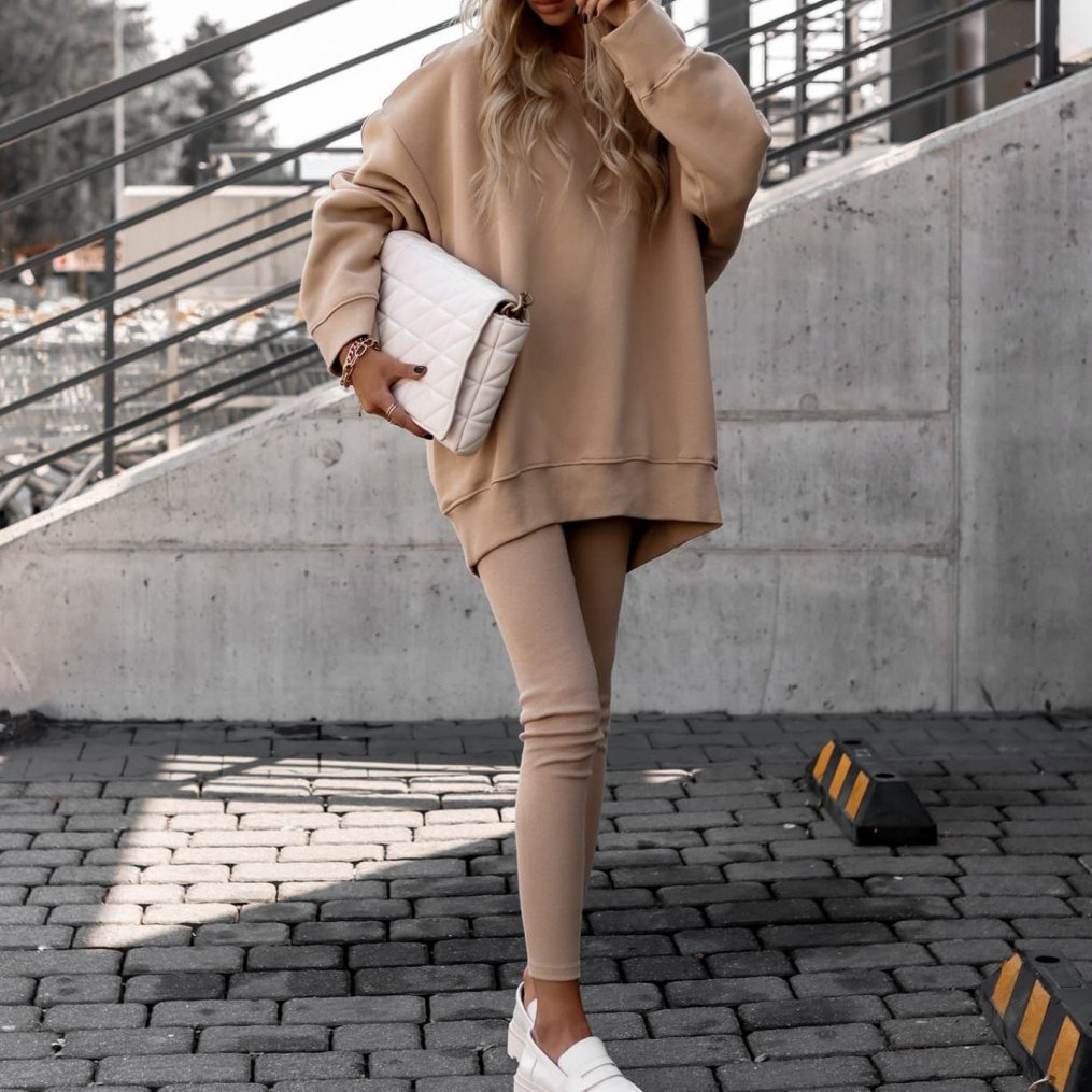 Women's Asymmetric Long-Sleeve Hoodie and Pants Set