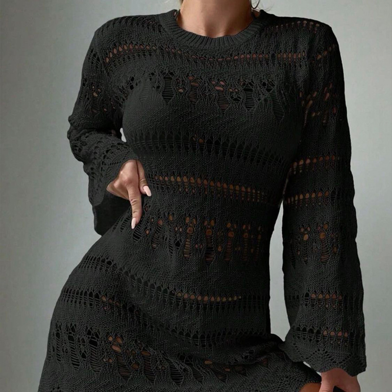 Women's Lightweight Open-Knit Slim-Fit Pullover Sweater