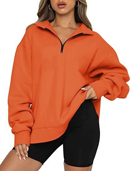 Women's Half-Zip Fleece-Lined Pullover Sweatshirt