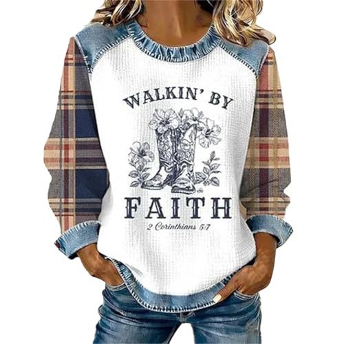 Women's USA Flag Star Print Sweatshirt
