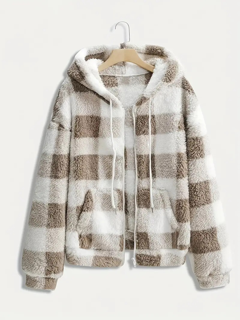 Women's Fleece Zip-Up Hooded Jacket