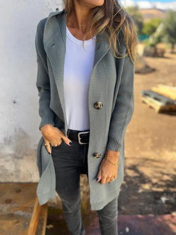 Women's Mid-Length Casual Knit Cardigan Sweater